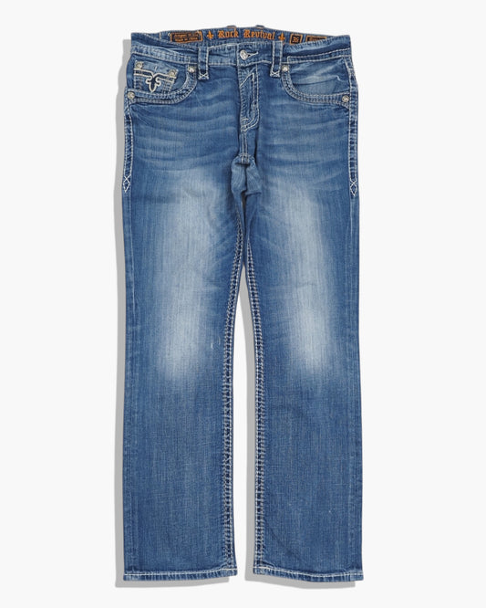 Vintage Baggy Rock Revival Jeans Herren L