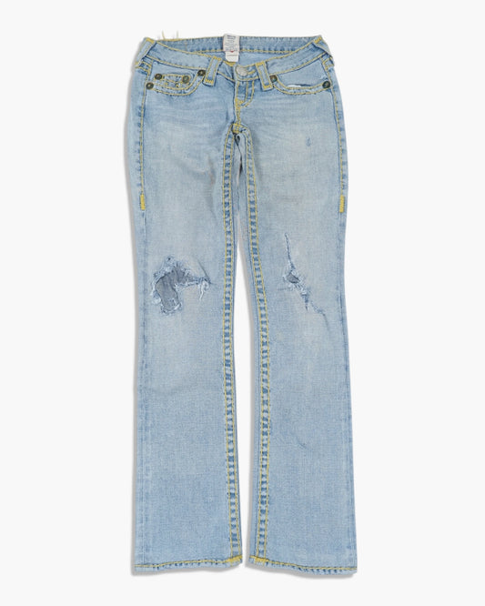 Vintage Straight True Religion Jeans Damen XS