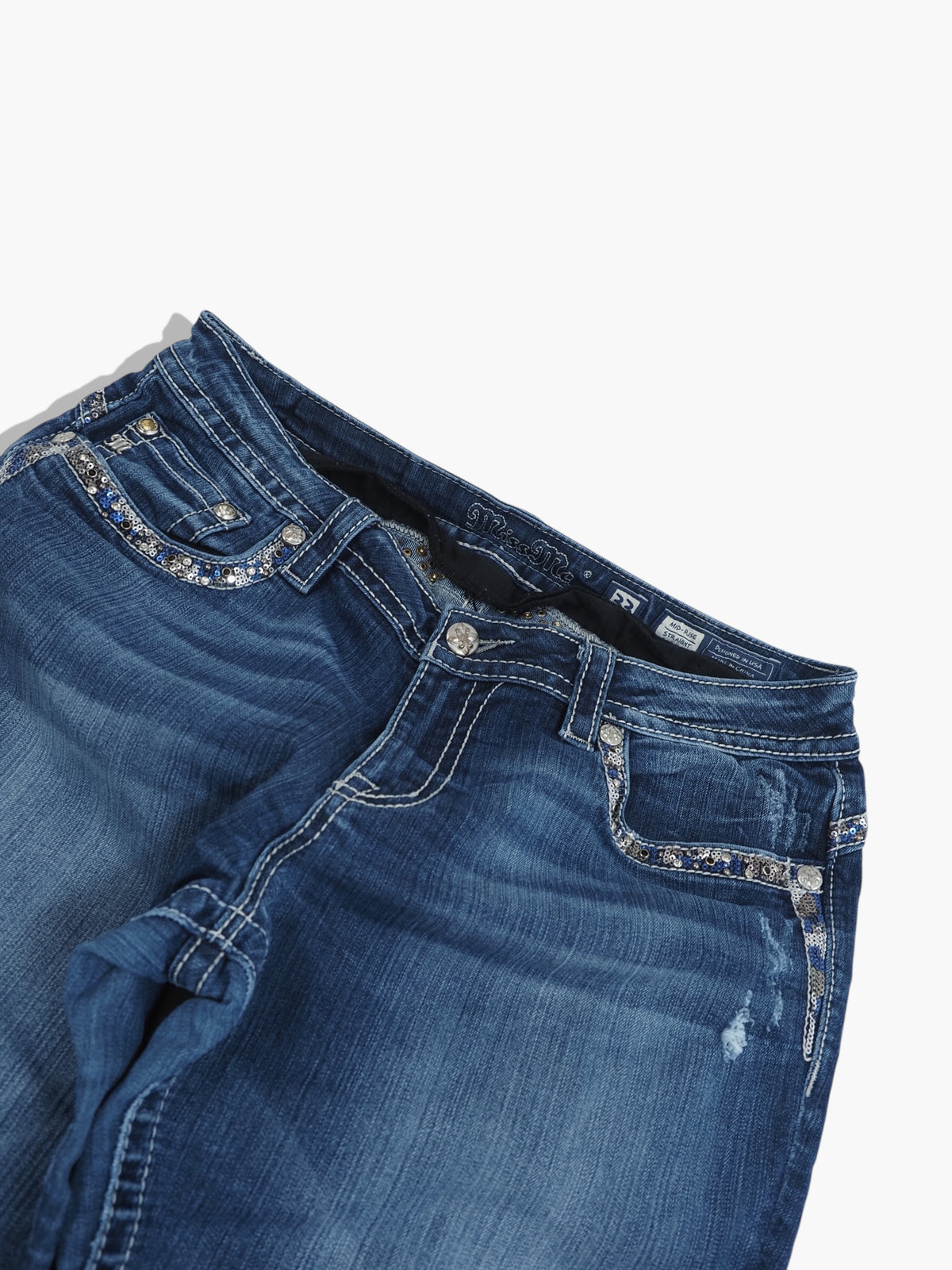 Vintage Straight Miss Me Jeans Damen L