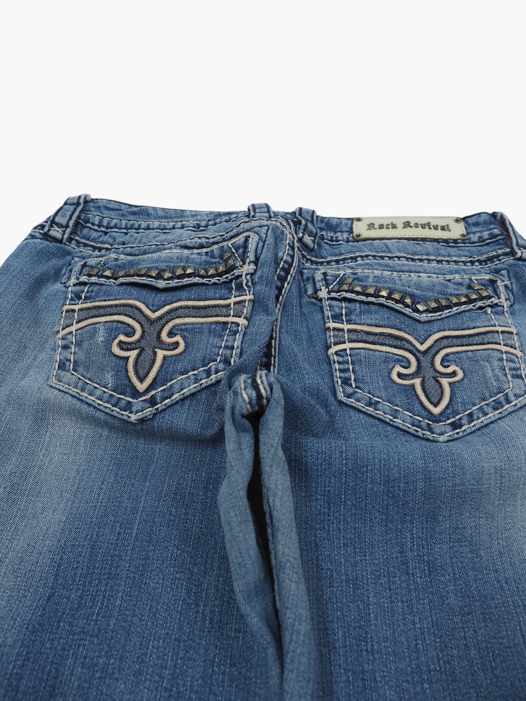 Vintage Bootcut Rock Revival Damen Jeans L