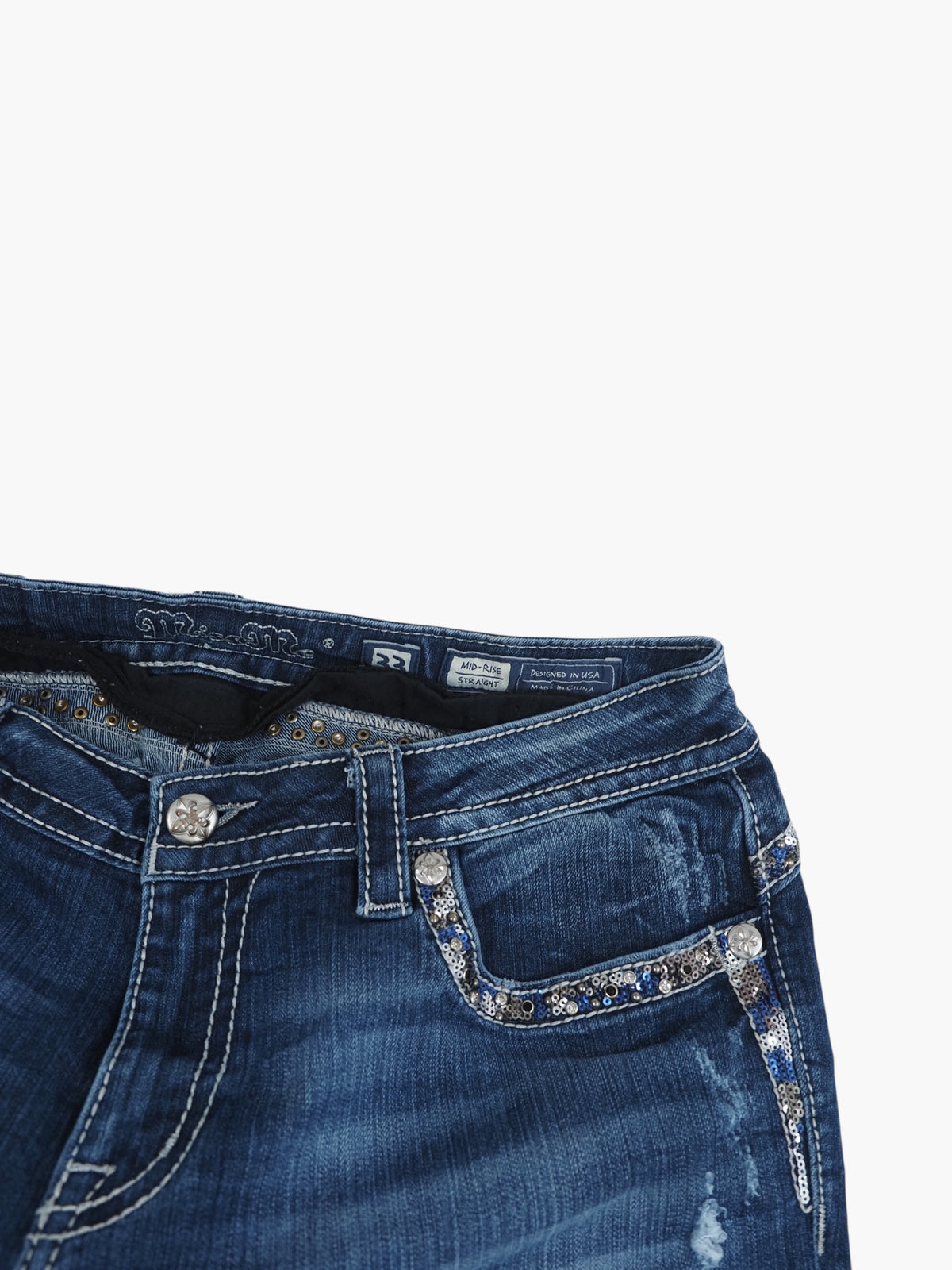 Vintage Straight Miss Me Jeans Damen L