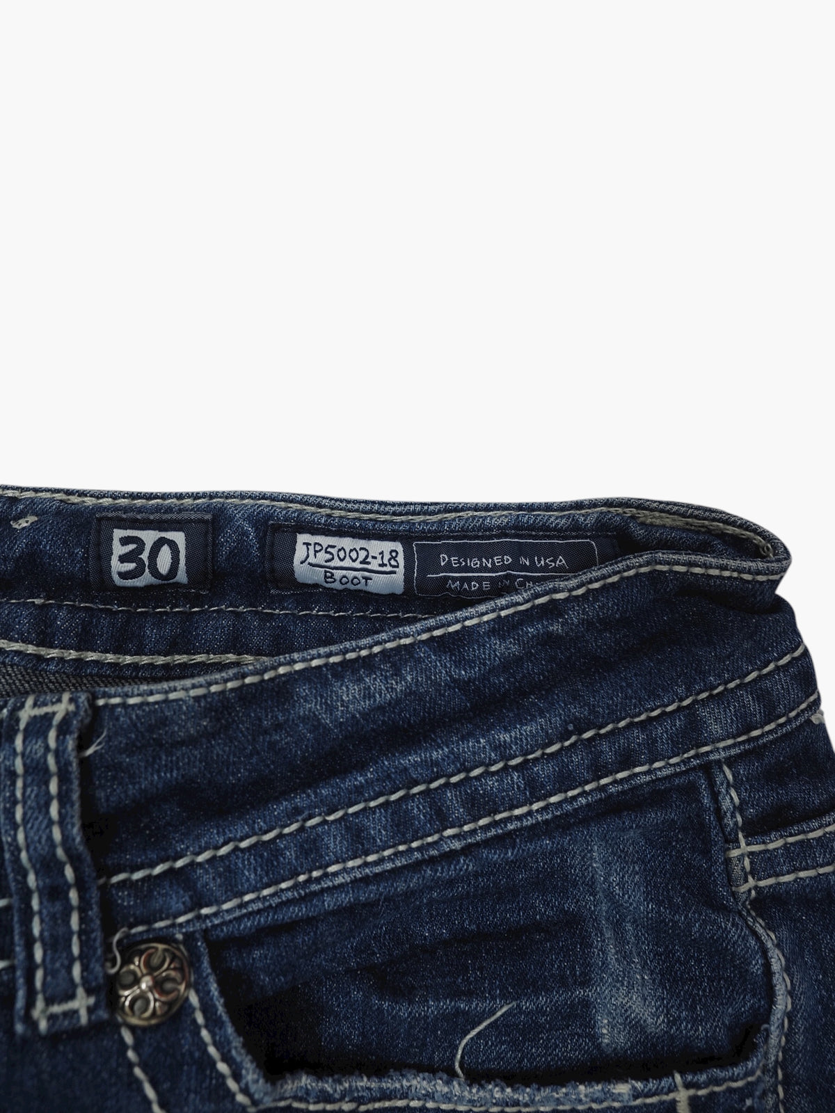 Vintage Straight Bootcut Jeans Damen L