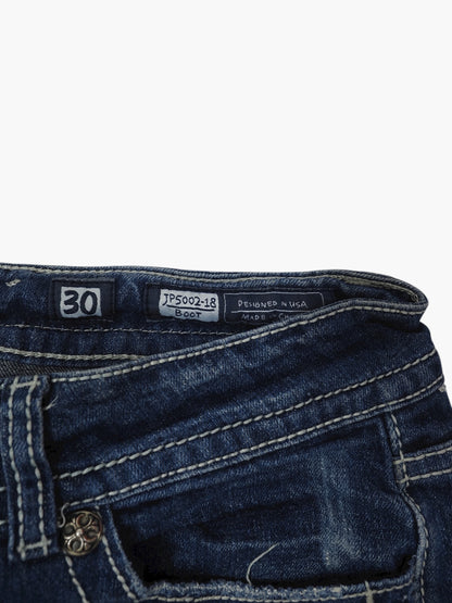 Vintage Straight Bootcut Jeans Damen L