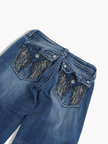 Vintage Straight Miss Me Jeans Damen XS