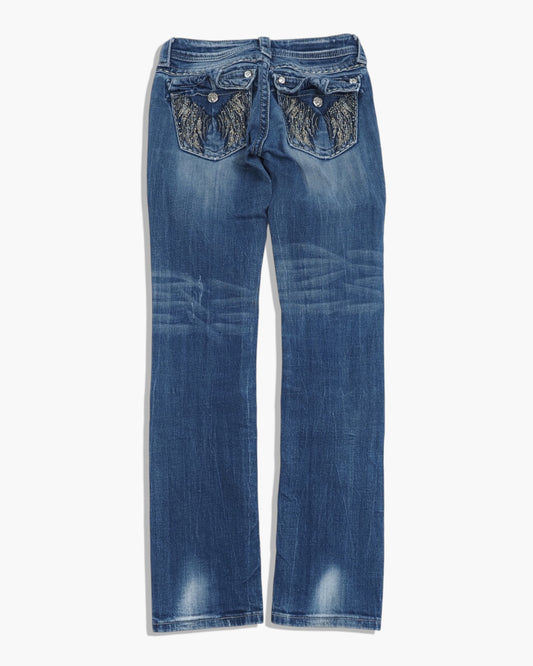Vintage Straight Miss Me Jeans Damen XS