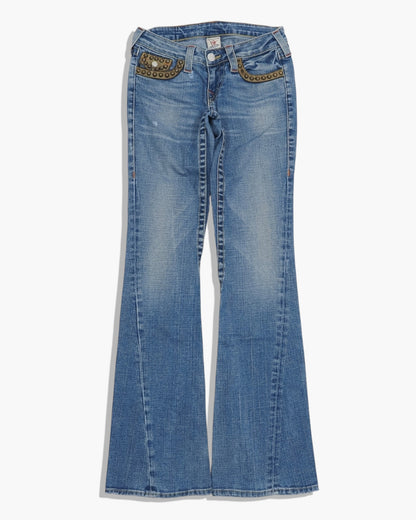 Vintage Flared True Religion Jeans Damen S