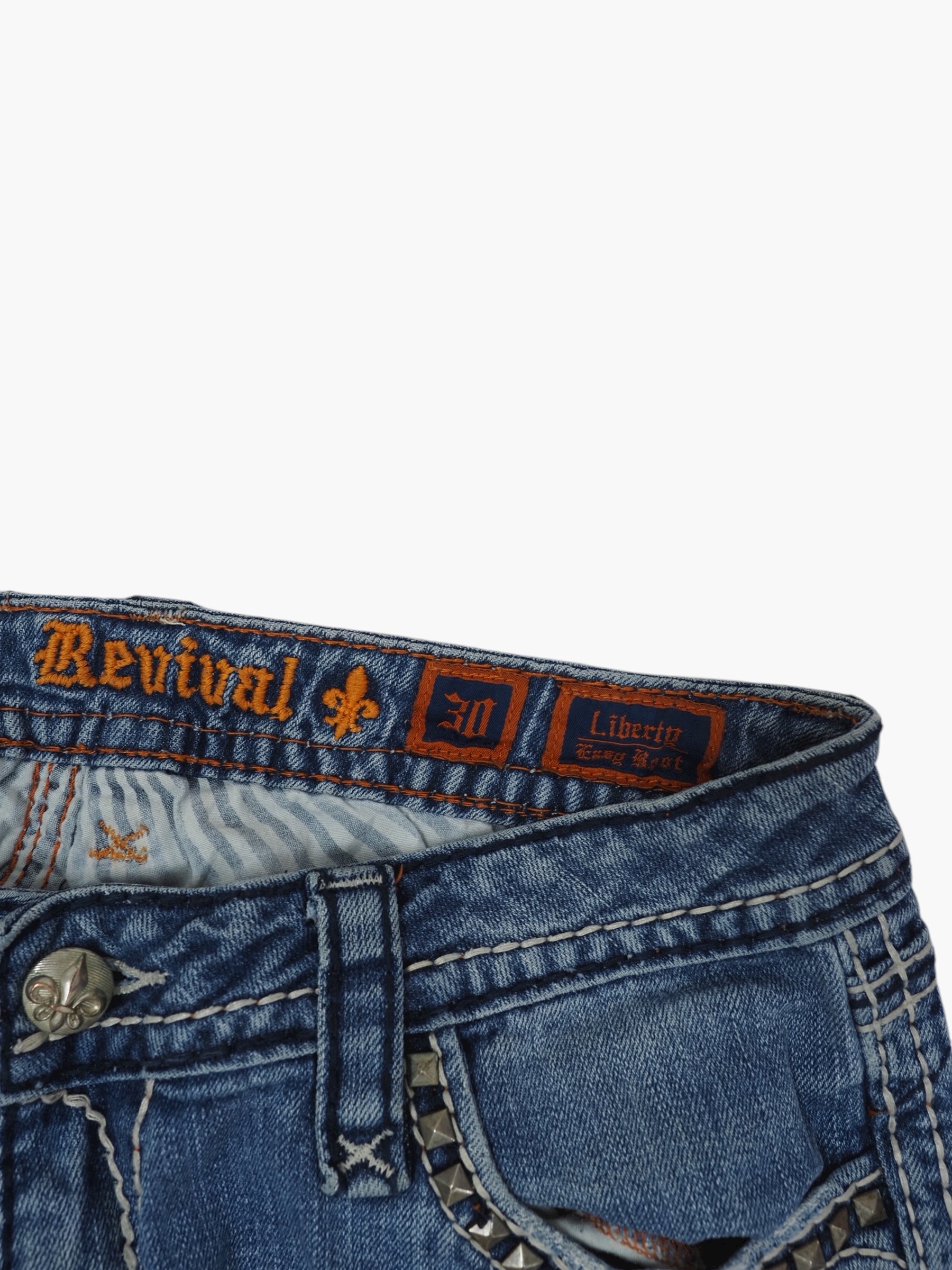 Vintage Bootcut Rock Revival Damen Jeans L