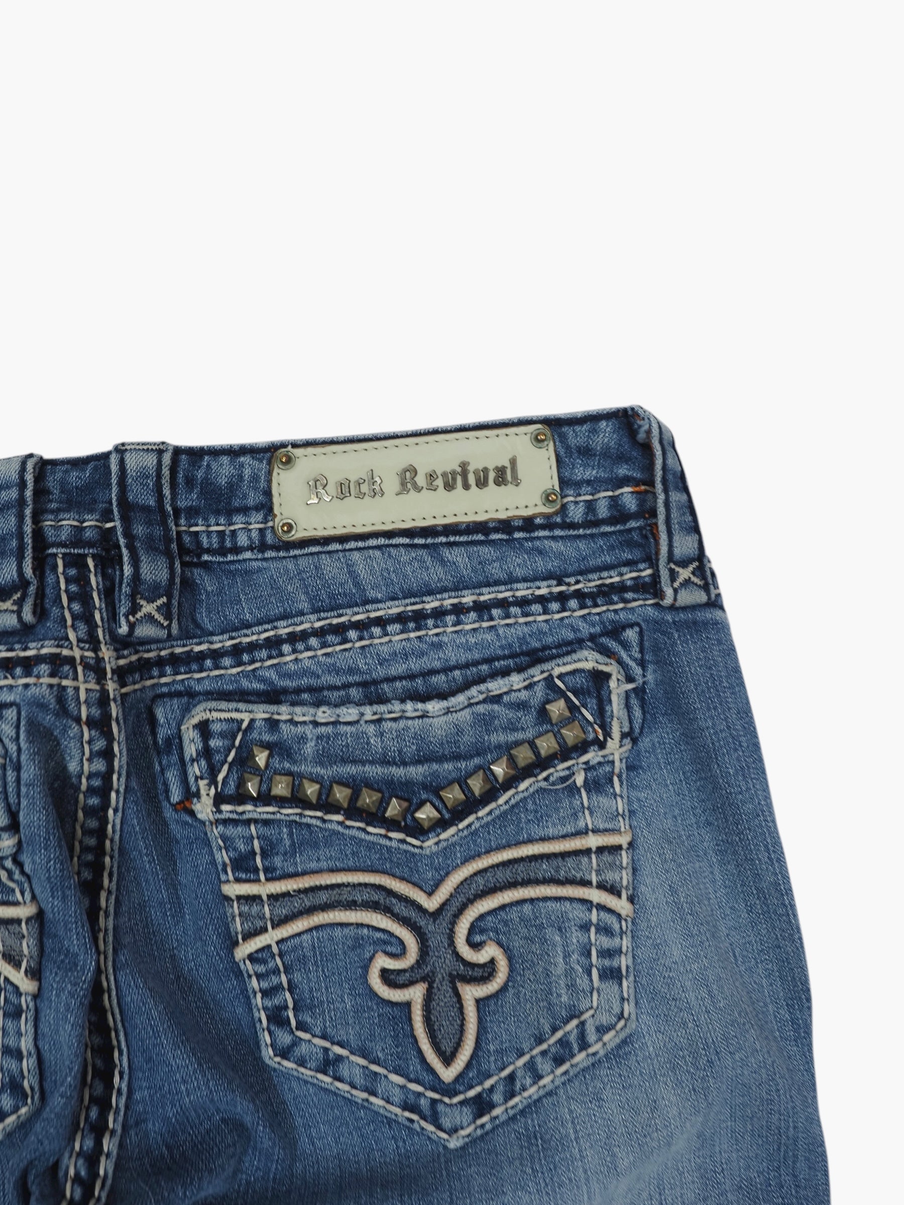 Vintage Bootcut Rock Revival Damen Jeans L