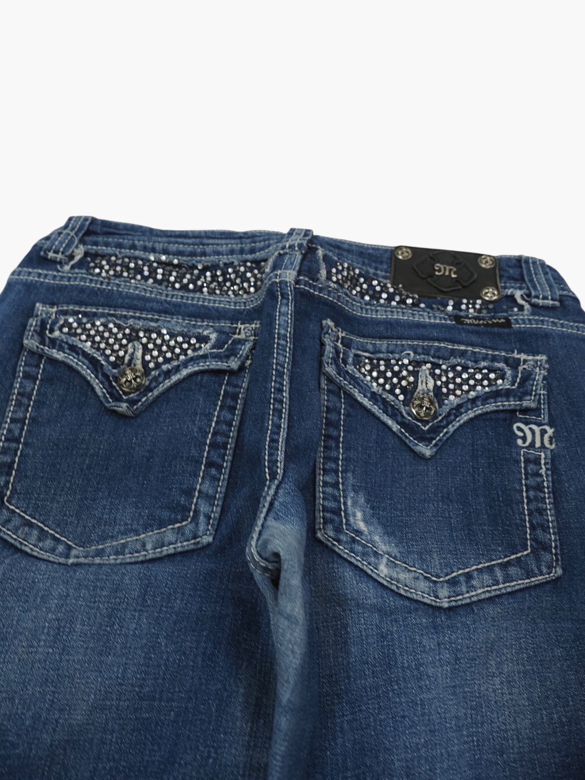 Vintage Straight Bootcut Jeans Damen L