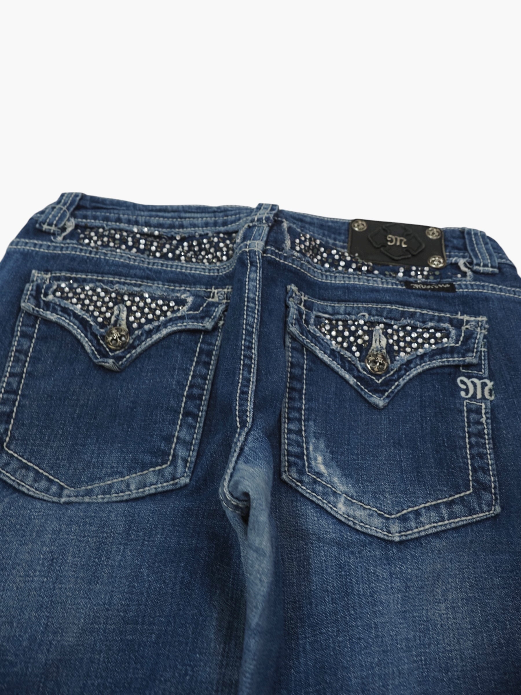 Vintage Straight Bootcut Jeans Damen L