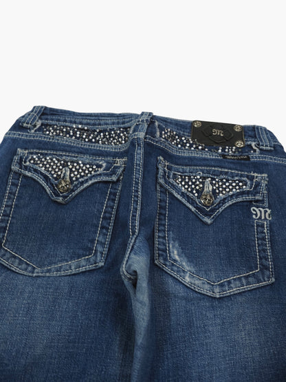 Vintage Straight Bootcut Jeans Damen L