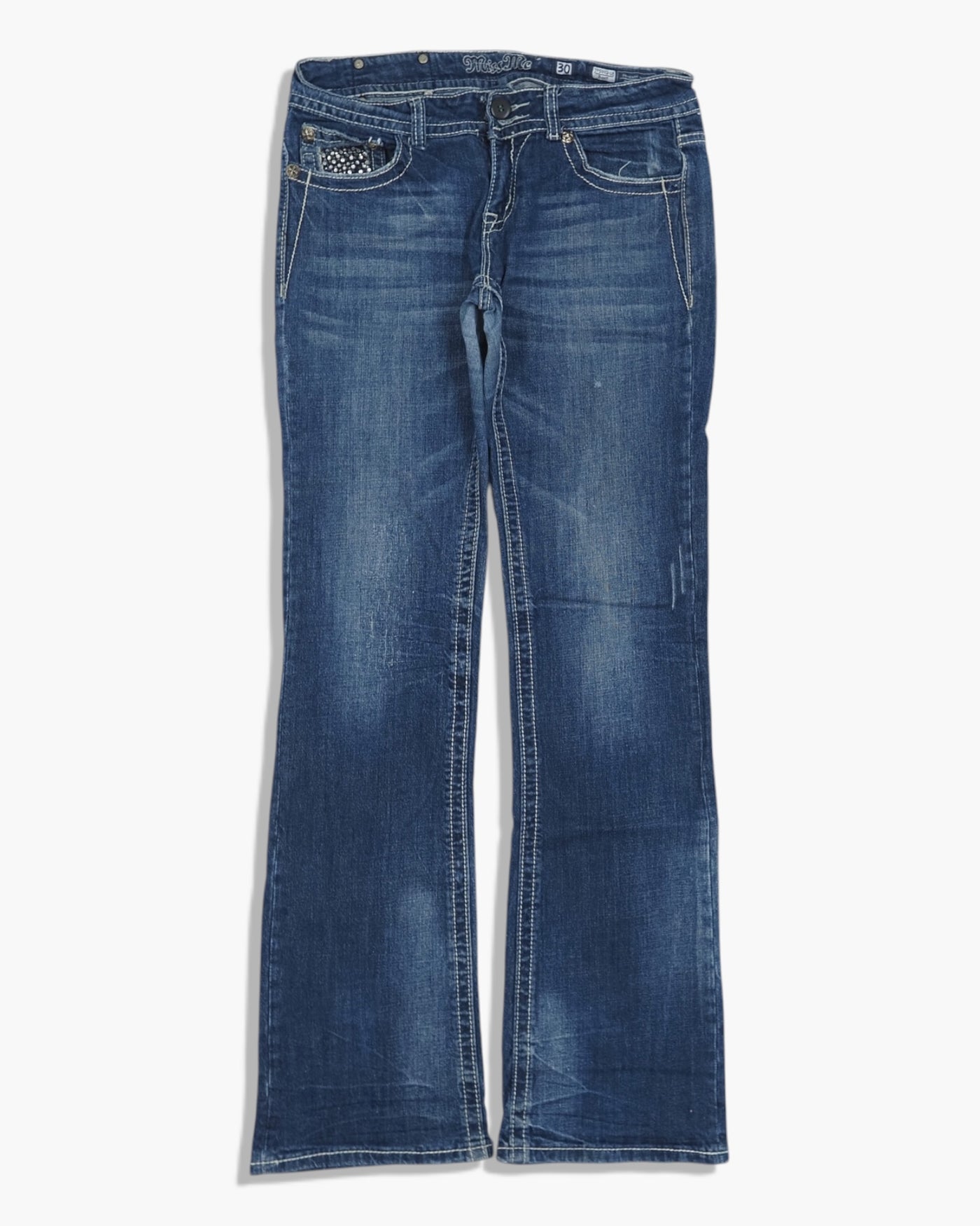 Vintage Straight Bootcut Jeans Damen L