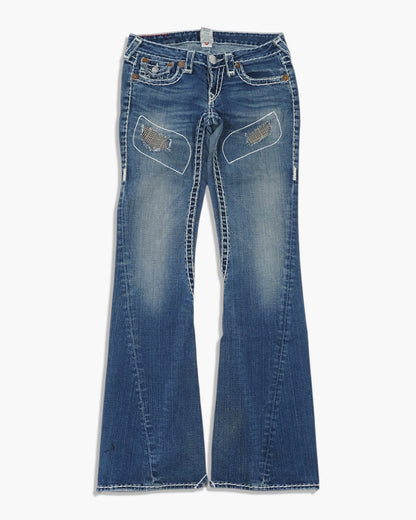 Vintage Flared True Religion Jeans Damen M