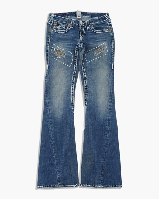 Vintage Flared True Religion Jeans Damen M