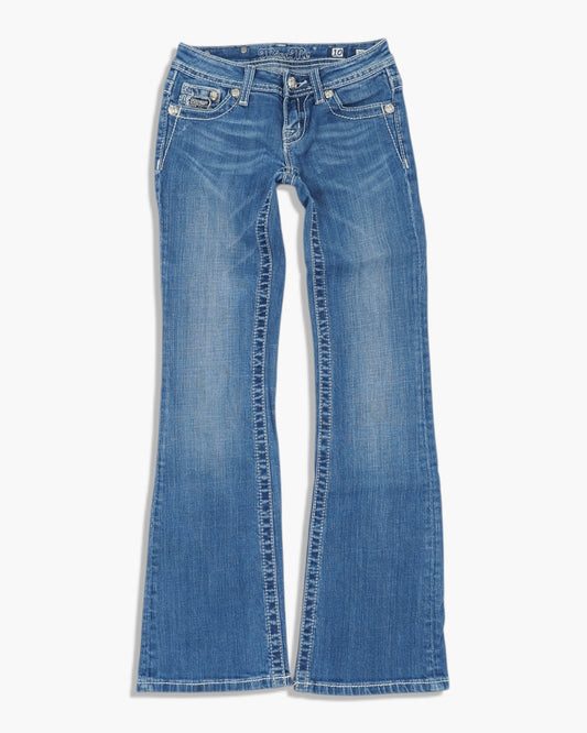 Vintage Flared Miss Me Jeans Damen XS