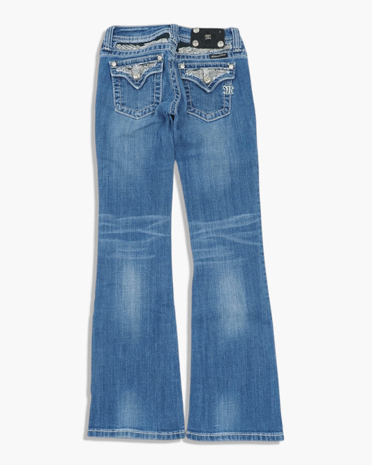 Vintage Flared Miss Me Jeans Damen XS