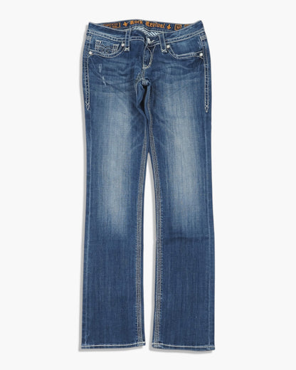 Vintage Straight Rock Revival Jeans Damen M