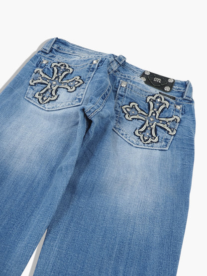 Vintage Bootcut Miss Me Jeans Damen S