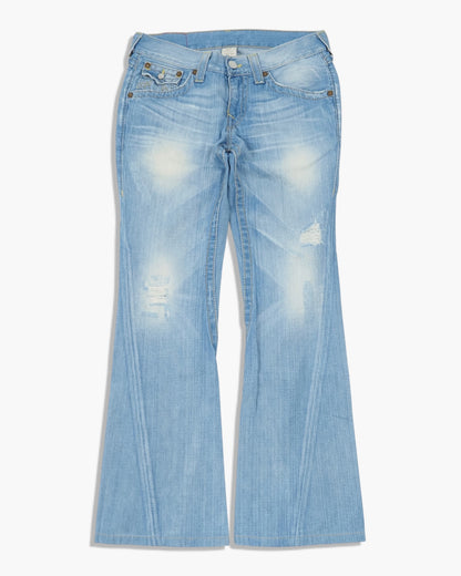 Vintage Flared True Religion Jeans Damen L