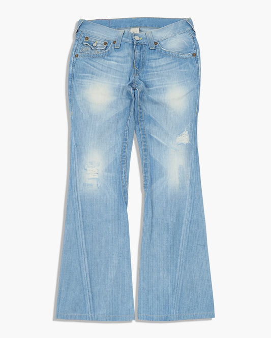 Vintage Flared True Religion Jeans Damen L