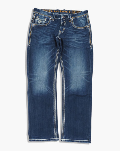 Vintage Straight Rock Revival Jeans Herren M