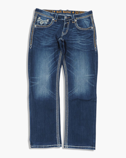 Vintage Straight Rock Revival Jeans Herren M