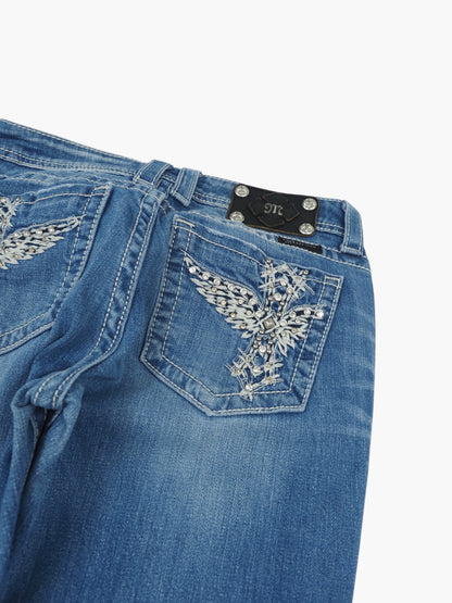 Vintage Straight Miss Me Jeans Damen M