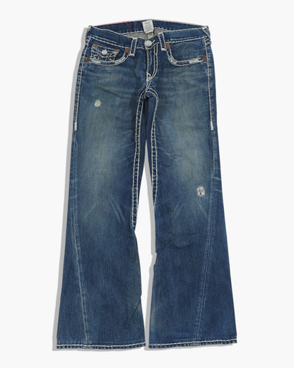 Vintage Flared True Religion Jeans Damen L